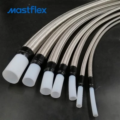 Qual é a permeabilidade de uma mangueira trançada de PTFE a gases?
